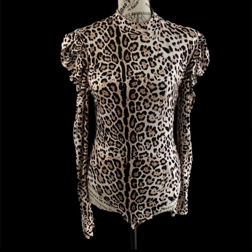 Nylon apparel M women's cheetah bodysuit